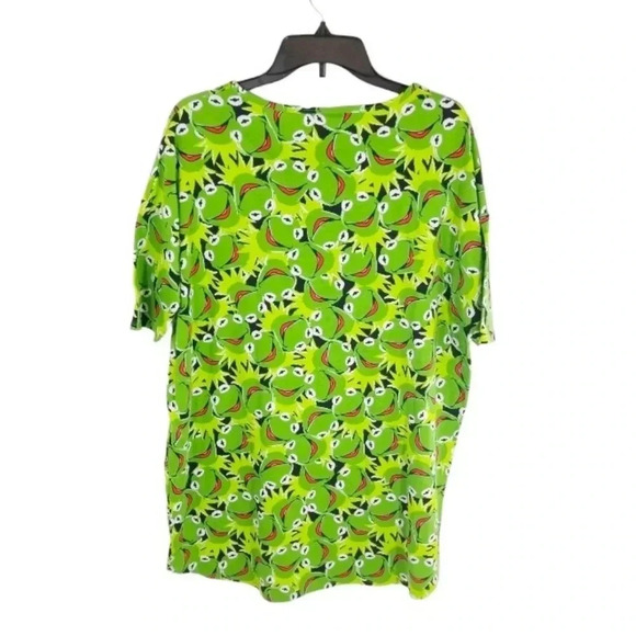 {LuLaRoe} X Disney "The Muppets" Kermit the Front Print Irma Tunic Top - Picture 4 of 10